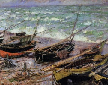 Dockscape Painting - Fishing Boats Claude Monet